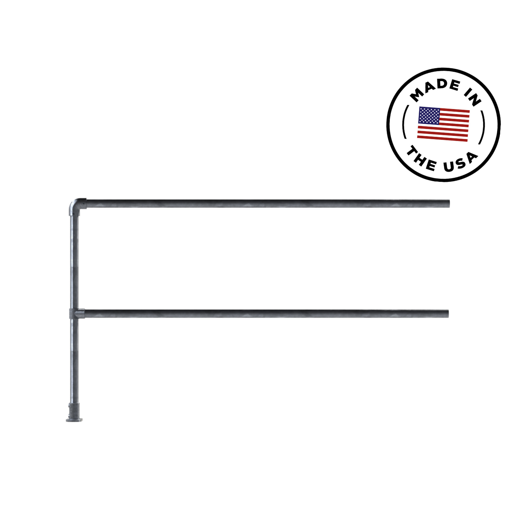 Safety Rail Co. OSHA Compliant Industrial Safety Railing —Surface Mount — 12 Feet